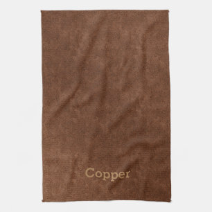 Old Copper Textured Minimal Tea Towel