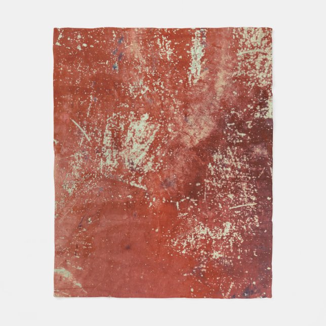 Old Copper: Vivid Metal Texture. Fleece Blanket (Front)