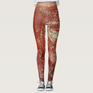 Old Copper: Vivid Metal Texture. Leggings
