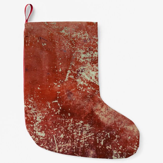Old Copper: Vivid Metal Texture. Small Christmas Stocking (Front)