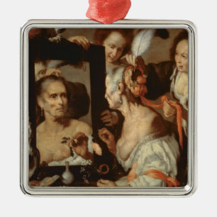 Old Coquette Metal Ornament
