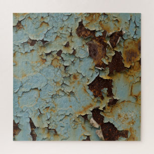 Old, corroded rusty metallic background. jigsaw puzzle