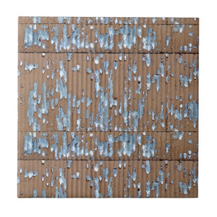 Old Corrugated metal Ceramic Tile