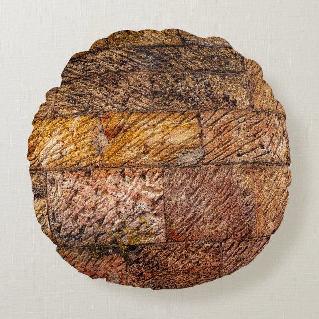 Old Coulterville Bricks Round Cushion (Front)