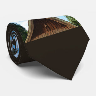 Old Country Church, Vintage Cross and Bell Tie