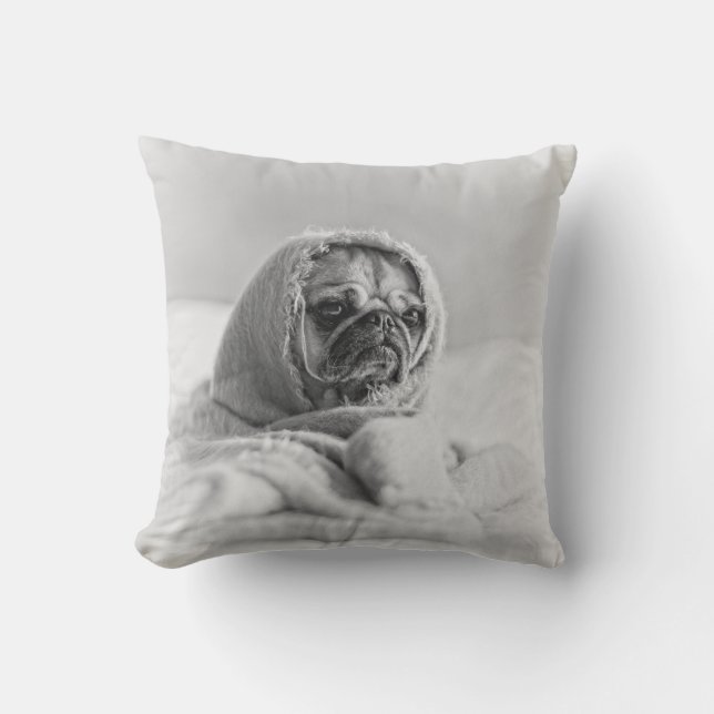 Old Country Pug Cushion (Front)