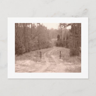 old country road postcard