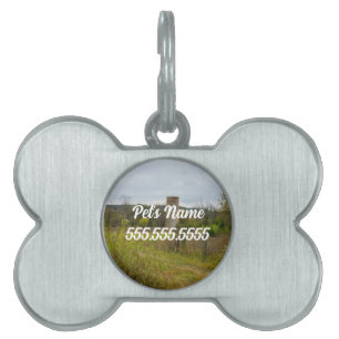 Old Country Silo Landscape Pet ID Tag