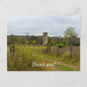 Old Country Silo Landscape Postcard