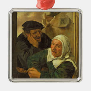 Old Couple Metal Tree Decoration