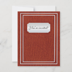 Old cover book wedding invitation