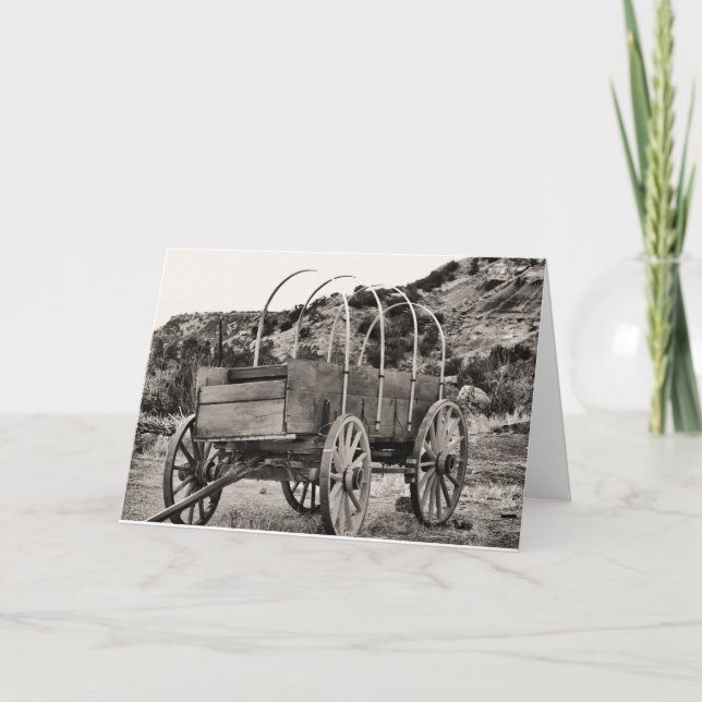 Old covered wagon card (Front)