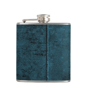 Old Cow Hide Look In Blue Hip Flask