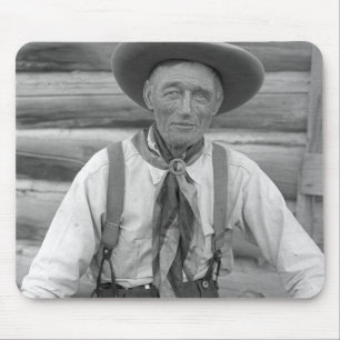 Old cowboy mouse pad