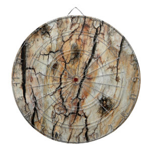 Old cracked wood natural tree bark picture dartboard