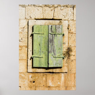 Old Croatian window shutters Poster