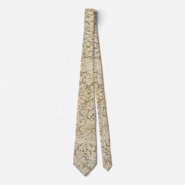 Old Crochet Lace Floral Pattern + your ideas Tie (Front)