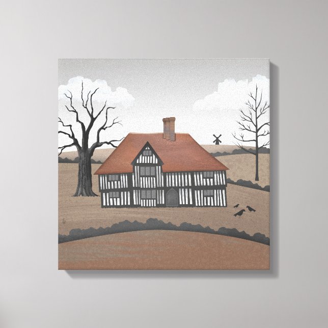 Old Crow Manor Canvas Print (Front)