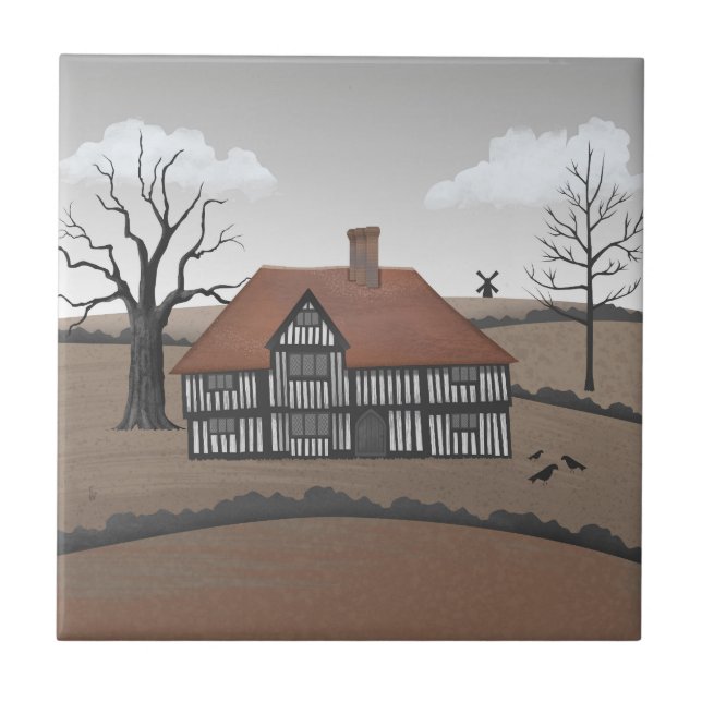 Old Crow Manor Ceramic Tile (Front)