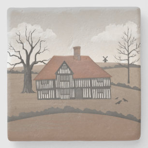 Old Crow Manor Stone Coaster