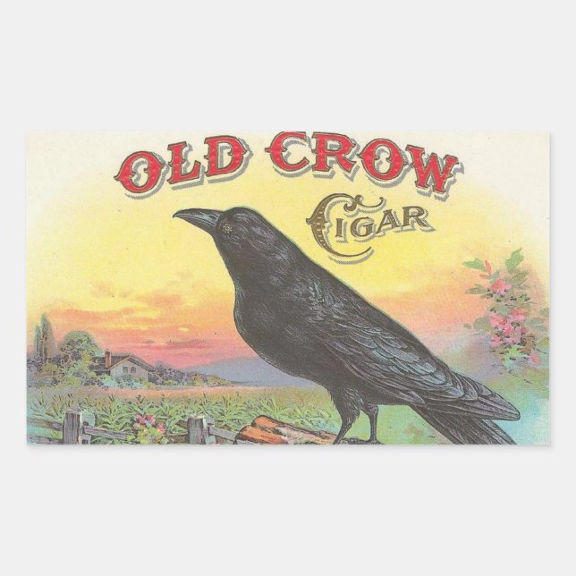 Old Crow Rectangular Sticker (Front)