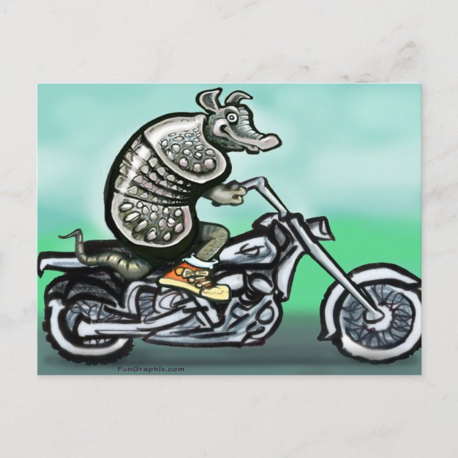 Old Crusty Biker Postcard (Front)