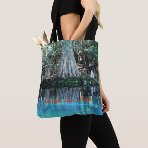 Old Cypress Tree Reflection Spring Tote Bag