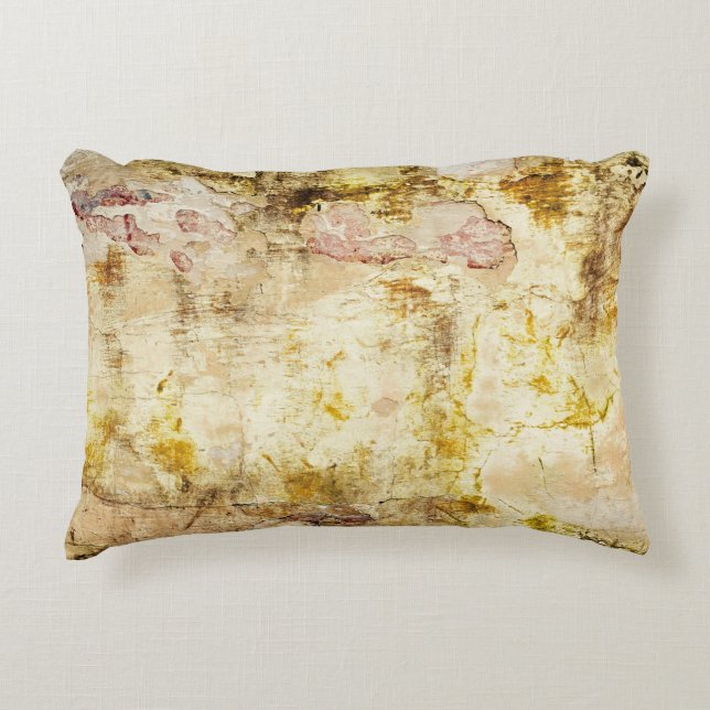 Old damaged wall backgroundabstract, aged, archite decorative cushion (Front)
