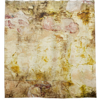 Old damaged wall backgroundabstract, aged, archite shower curtain