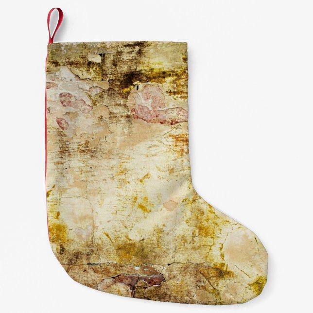 Old damaged wall backgroundabstract, aged, archite small christmas stocking (Front)