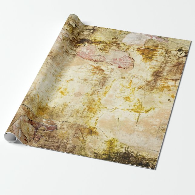 Old damaged wall backgroundabstract, aged, archite wrapping paper (Unrolled)