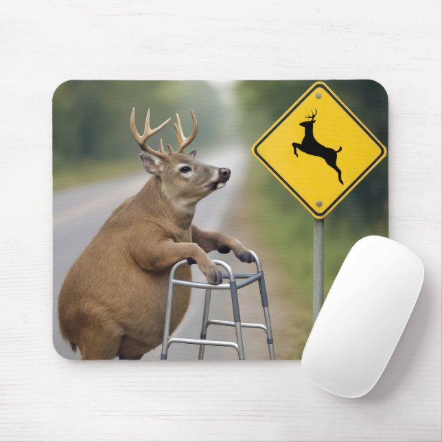 Old Deer Leaning On a Walker Mouse Pad (With Mouse)