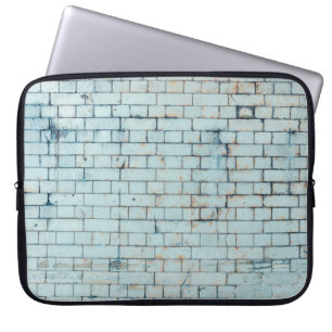 Old dirty white brick wall backgroundabstract, age laptop sleeve