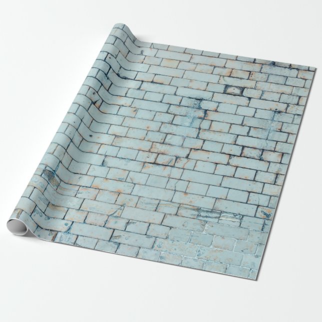 Old dirty white brick wall backgroundabstract, age wrapping paper (Unrolled)