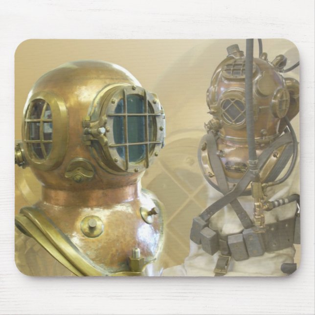 Old Diving Gear Mouse Pad (Front)