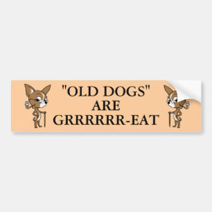 "OLD DOG" Logo with Sayin' Bumper Sticker