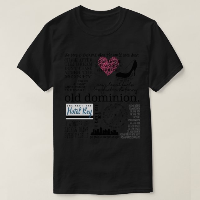 Old Dominion Lyrics Premium Scoop T-Shirt (Design Front)