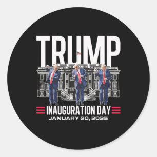 Old Donald Trump Dance Inauguration Day 2025 47th Classic Round Sticker