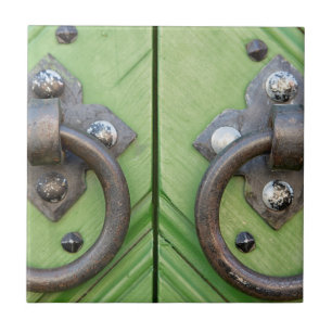 Old door ceramic tile