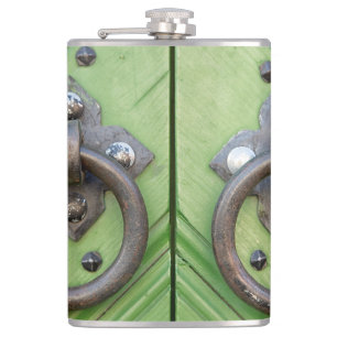 Old door hip flask