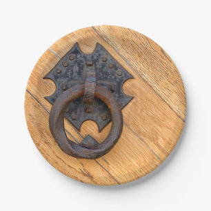 Old door knocker paper plate