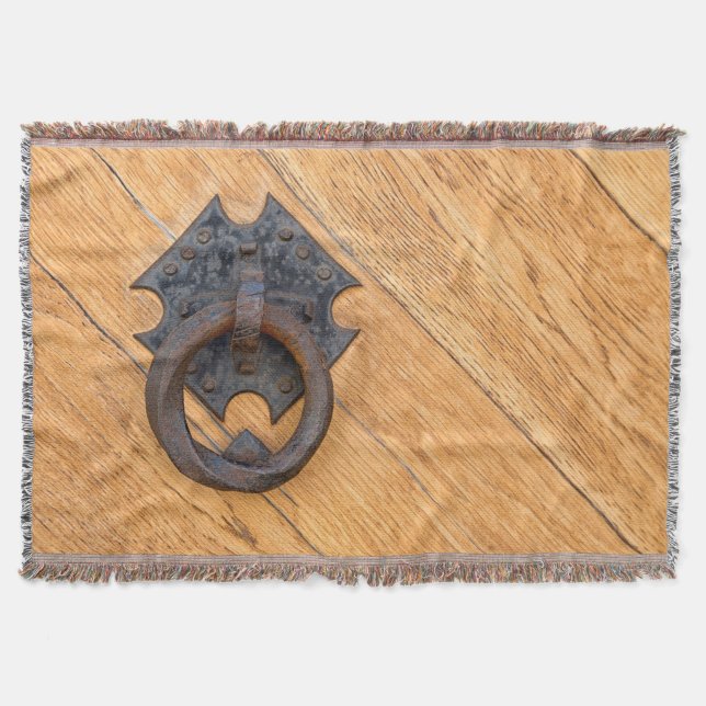 Old door knocker throw blanket (Front)