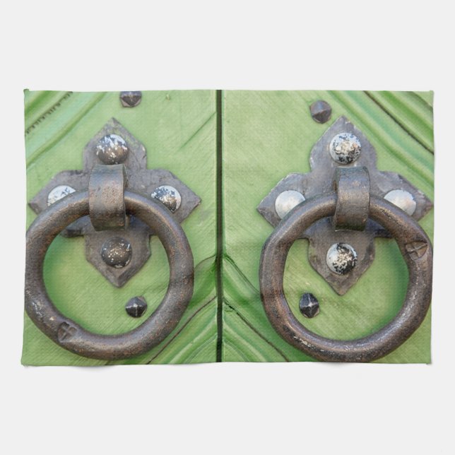 Old door tea towel (Horizontal)