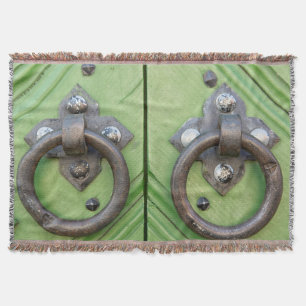 Old door throw blanket