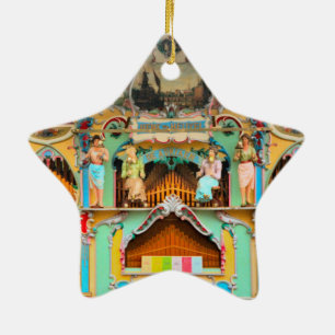 Old Dutch barrel organ Ceramic Tree Decoration