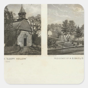 Old Dutch Church, residences Square Sticker