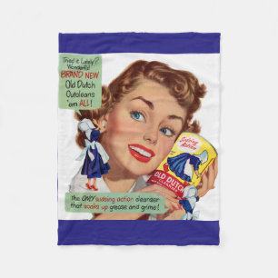 Old Dutch Cleanser lady Fleece Blanket