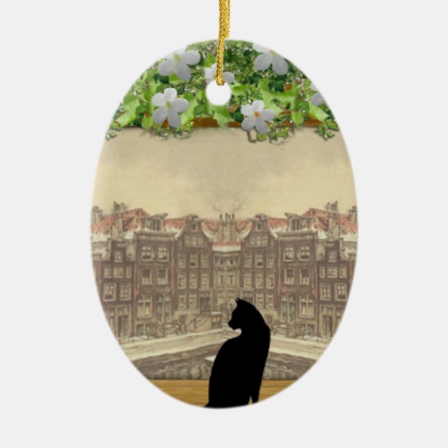 Old Dutch view Ceramic Ornament (Front)