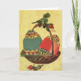 old easter eggs holiday card