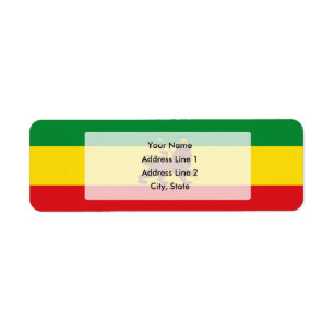 Old Ehtiopian flag Return Address Label